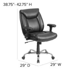 Flash Furniture HERCULES Series Big & Tall 400 Lb. Rated Swivel Ergonomic Task Office Chair With Deep Tufted Seating And Adjustable Arms -Flash Furniture Sales Store GUEST ba5f277c 5edb 4449 9598 ec3a2de2ebef