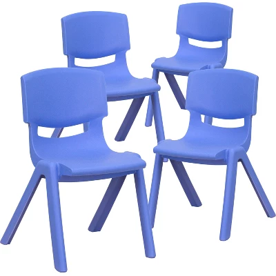 Flash Furniture 4 Pack Plastic Stackable School Chair With 12'' Seat Height 11 Flash Furniture 4 Pack Plastic Stackable School Chair With 12'' Seat Height - Image 11
