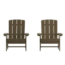 Flash Furniture Set Of 2 Charlestown All-Weather Poly Resin Wood Adirondack Chairs -Flash Furniture Sales Store GUEST bb5e272e 760c 4286 9e08 9fb159264bca