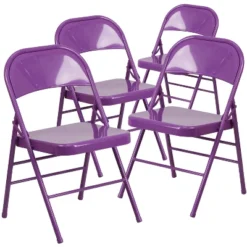 Flash Furniture 4 Pack HERCULES COLORBURST Series Triple Braced & Double Hinged Metal Folding Chair -Flash Furniture Sales Store GUEST bc3ee243 688b 48f7 8640 4406148c9165