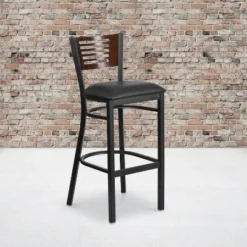 Flash Furniture Black Decorative Slat Back Metal Restaurant Barstool -Flash Furniture Sales Store GUEST bdaf968f 3e7f 44ad a169 135eb7a35d06