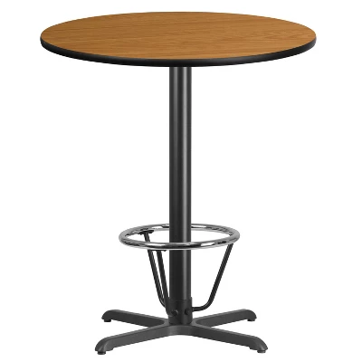 Flash Furniture 36'' Round Laminate Table Top With 30'' X 30'' Bar Height Table Base And Foot Ring 4 Flash Furniture 36'' Round Laminate Table Top With 30'' X 30'' Bar Height Table Base And Foot Ring - Image 4