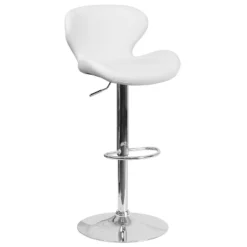 Flash Furniture Contemporary Adjustable Height Barstool With Curved Back And Chrome Base -Flash Furniture Sales Store GUEST c0265a33 e4f3 4981 8af7 11e45155a993