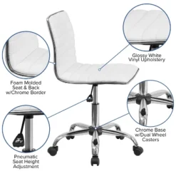 Flash Furniture 48" Wide Black Electric Height Adjustable Standing Desk With Designer Armless White Ribbed Swivel Task Office Chair -Flash Furniture Sales Store GUEST c1e3b465 8066 4dc1 b701 baa01b5a223e