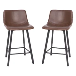Flash Furniture Caleb Modern Armless 24 Inch Counter Height Stools Commercial Grade With Footrests And Matte Metal Frames, Set Of 2 -Flash Furniture Sales Store GUEST c29b22ea cc82 41c8 948e 7d44bcab7dd2