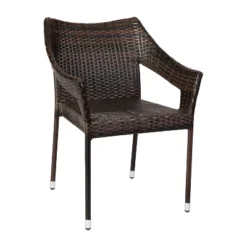 Flash Furniture Ethan Set Of 2 Commercial Grade Stacking Patio Chairs, All Weather PE Rattan Wicker Patio Dining Chairs -Flash Furniture Sales Store GUEST c2b3a568 e756 4850 9876 c028e0134e54 1