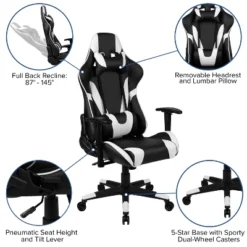 Flash Furniture Gaming Desk And Reclining Gaming Chair Set With Cup Holder, Headphone Hook, And Monitor/Smartphone Stand 15 Flash Furniture Gaming Desk And Reclining Gaming Chair Set With Cup Holder, Headphone Hook, And Monitor/Smartphone Stand -Flash Furniture Sales Store GUEST c3646ff0 dd4e 4414 a23f ff496924574e