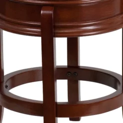 Flash Furniture 24'' High Backless Wood Counter Height Stool With Carved Apron And LeatherSoftSoft Swivel Seat -Flash Furniture Sales Store GUEST c4d2bc0e dc20 408a accc 7e16249dde8a