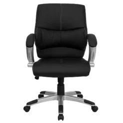 Flash Furniture Bodie Mid-Back Black LeatherSoft Contemporary Swivel Manager's Office Chair With Arms 11 Flash Furniture Bodie Mid-Back Black LeatherSoft Contemporary Swivel Manager's Office Chair With Arms -Flash Furniture Sales Store GUEST c52b5bc2 c1a5 4970 be83 e30efd557397