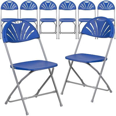 Flash Furniture 8 Pack HERCULES Series 650 Lb. Capacity Plastic Fan Back Folding Chair 12 Flash Furniture 8 Pack HERCULES Series 650 Lb. Capacity Plastic Fan Back Folding Chair - Image 12