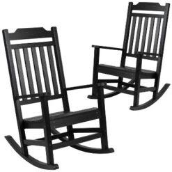 Flash Furniture Set Of 2 Winston All-Weather Faux Wood Rocking Chair -Flash Furniture Sales Store GUEST c696c5b8 86d7 4c5c b192 c2ec1c2ab57f