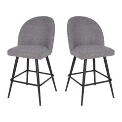 Flash Furniture Lyla Set Of 2 Commercial Modern Armless Counter Stools With Contoured Backrests, Steel Frames And Footrests-Set Of 2 -Flash Furniture Sales Store GUEST c69df626 5b2d 4f95 90c3 a653e57e00dc