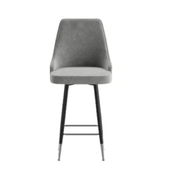 Flash Furniture Commercial Gray LeatherSoft Counter Height Stools With Chrome Accents - 2 Pack -Flash Furniture Sales Store GUEST c6bd18af 6f1f 48ca 9e50 c3fa26c3ab6b