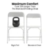 Flash Furniture Hercules™ Big And Tall Commercial Folding Chair - Extra Wide 650LB. Capacity - Durable Plastic - 4-Pack