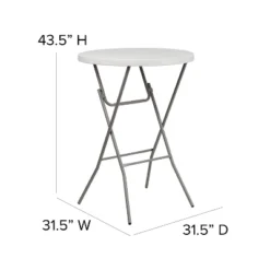 Flash Furniture 2.63-Foot Round Granite White Plastic Bar Height Folding Table -Flash Furniture Sales Store GUEST c81ae6b5 9f33 4d89 abd4 13e348aadbcf