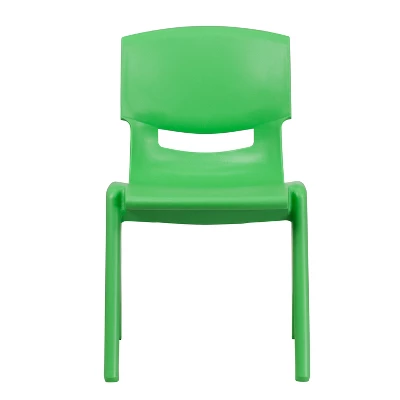 Flash Furniture 2 Pack Green Plastic Stackable School Chair With 15.5" Seat Height 8 Flash Furniture 2 Pack Green Plastic Stackable School Chair With 15.5" Seat Height - Image 8
