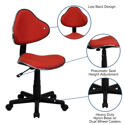 Flash Furniture Fabric Swivel Ergonomic Task Office Chair 2 Flash Furniture Fabric Swivel Ergonomic Task Office Chair - Image 2