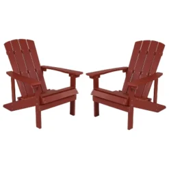 Flash Furniture Set Of 2 Charlestown All-Weather Poly Resin Wood Adirondack Chairs -Flash Furniture Sales Store GUEST c9df1387 3e01 43cc a377 dd97475fcdbf
