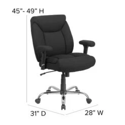 Flash Furniture HERCULES Series 24/7 Intensive Use Big & Tall 500 Lb. Rated Executive Swivel Ergonomic Office Chair With Loop Arms -Flash Furniture Sales Store GUEST ca02c7f6 1c79 4186 a5cb f2e3b3bdf35c