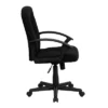 Mid-Back Black Fabric Executive Swivel Office Chair With Nylon Arms Black - Flash Furniture