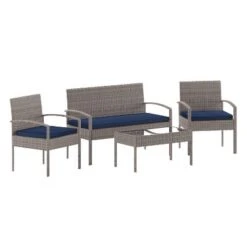 Flash Furniture Aransas Series 4 Piece Patio Set With Steel Frame And Cushions -Flash Furniture Sales Store GUEST cca6b58c 7f41 4724 835a 69af31ddd34c