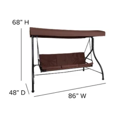 Flash Furniture Tellis 3-Seat Outdoor Steel Converting Patio Swing Canopy Hammock With Cushions / Outdoor Swing Bed 23 Flash Furniture Tellis 3-Seat Outdoor Steel Converting Patio Swing Canopy Hammock With Cushions / Outdoor Swing Bed -Flash Furniture Sales Store GUEST cef839d9 3f3a 41ae a813 910235c0d65b