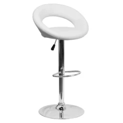 Flash Furniture Contemporary Vinyl Rounded Orbit-Style Back Adjustable Height Barstool With Chrome Base -Flash Furniture Sales Store GUEST cfdc1d69 e634 4182 85ad f20e158fa503