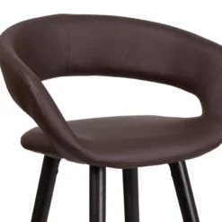 Flash Furniture Brynn Series 29'' High Contemporary Vinyl Rounded Back Barstool With Cappuccino Wood Frame -Flash Furniture Sales Store GUEST d0225d7d e779 4add 8ce9 19ad8fa5f794