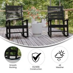 Flash Furniture Manchester Set Of 2 Contemporary Rocking Chairs, All-Weather HDPE Indoor/Outdoor Rockers -Flash Furniture Sales Store GUEST d06cc951 26f8 4d34 8844 57a38bcb86d4