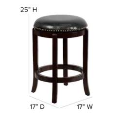Flash Furniture 24'' High Backless Wood Counter Height Stool With LeatherSoft Swivel Seat 9 Flash Furniture 24'' High Backless Wood Counter Height Stool With LeatherSoft Swivel Seat -Flash Furniture Sales Store GUEST d16fa711 921e 4dda a675 290362b49dab