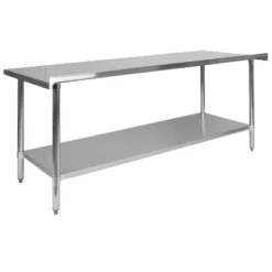Flash Furniture Stainless Steel 18 Gauge Prep And Work Table With 1.5" Backsplash And Undershelf, NSF -Flash Furniture Sales Store GUEST d23ef06a 49b6 49c8 abc5 7f1fbc29cb91