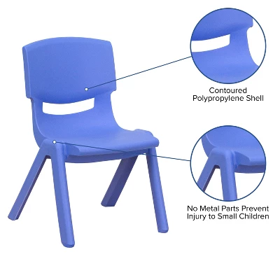 Flash Furniture 10 Pack Plastic Stackable School Chair With 12" Seat Height 10 Flash Furniture 10 Pack Plastic Stackable School Chair With 12" Seat Height - Image 10