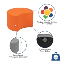 Flash Furniture Soft Seating Flexible Moon For Classrooms And Daycares - 12" Seat Height -Flash Furniture Sales Store GUEST d371b797 23ad 438b 923e 0f5b37259acb
