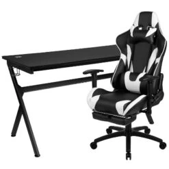 Flash Furniture Gaming Desk And Footrest Reclining Gaming Chair Set - Cup Holder/Headphone Hook/Removable Mouse Pad Top/Wire Management -Flash Furniture Sales Store GUEST d417143d 9ea0 4bbc a683 6a25c31dde1d
