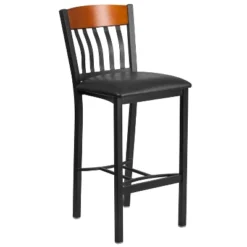 Flash Furniture Vertical Back Metal And Wood Restaurant Barstool With Vinyl Seat -Flash Furniture Sales Store GUEST d4854a52 880e 4520 b20f 09660830e7a2
