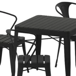 Flash Furniture All-Weather Resin Top Square Table & 4 Metal Chairs With Poly Resin Seats-Black 19 Flash Furniture All-Weather Resin Top Square Table & 4 Metal Chairs With Poly Resin Seats-Black -Flash Furniture Sales Store GUEST d5079169 7392 43f1 bb58 1f15b26fcb75