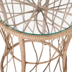 Flash Furniture Devon 3-Piece Indoor/Outdoor Bistro Set, Papasan Style Rattan Rope Chairs, Glass Top Side Table & Cushions -Flash Furniture Sales Store GUEST d5b8ffd2 4c62 4611 a90a 333ae727b5b4