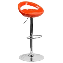 Flash Furniture Contemporary Plastic Adjustable Height Barstool With Rounded Cutout Back And Chrome Base -Flash Furniture Sales Store GUEST d69fe9d5 3995 4155 9664 d57ada08edb9