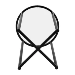 Flash Furniture Greenwich Collection End Table - Modern Clear Glass Accent Table With Crisscross Matte Black Frame -Flash Furniture Sales Store GUEST d6d515d1 48b9 4512 8280 5f4f6e877802