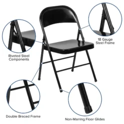 Flash Furniture 4 Pack HERCULES Series Double Braced Metal Folding Chair 14 Flash Furniture 4 Pack HERCULES Series Double Braced Metal Folding Chair -Flash Furniture Sales Store GUEST d826f8d6 d307 4078 9a3e dbbbae6492b5