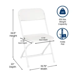 Flash Furniture Hercules™ Big And Tall Commercial Folding Chair - Extra Wide 650LB. Capacity - Durable Plastic - 4-Pack -Flash Furniture Sales Store GUEST d8f5876f faa8 4c26 9de6 8de450278d76
