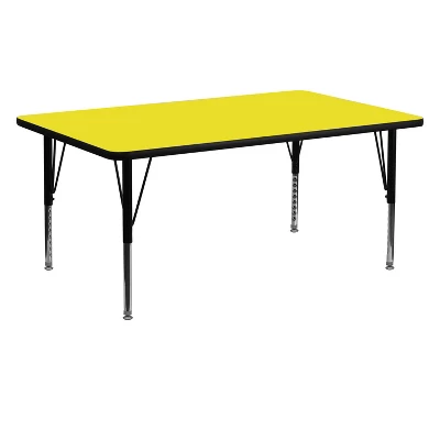 Flash Furniture 24''W X 60''L Rectangular HP Laminate Activity Table - Height Adjustable Short Legs 3 Flash Furniture 24''W X 60''L Rectangular HP Laminate Activity Table - Height Adjustable Short Legs - Image 3