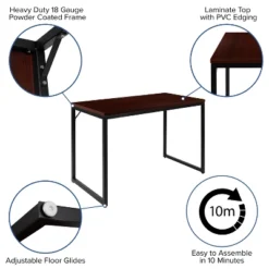 Flash Furniture Tiverton Industrial Modern Desk - Commercial Grade Office Computer Desk And Home Office Desk - 47" Long -Flash Furniture Sales Store GUEST dbf7d52a 1264 40f8 b08e 659ea21db6f1