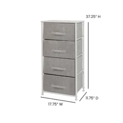 Flash Furniture 4 Drawer Wood Top Cast Iron Frame Vertical Storage Dresser With Easy Pull Fabric Drawers -Flash Furniture Sales Store GUEST dcb22952 6790 4522 825e 79f00cd5b2e0