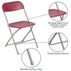 Flash Furniture Hercules™ Series Plastic Folding Chair - 2 Pack 650LB Weight Capacity -Flash Furniture Sales Store GUEST dcbf7e81 0047 4f27 b195 3445ad497ba3