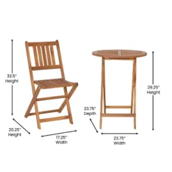 Flash Furniture Indoor/Outdoor Acacia Wood Folding Table And 2 Chair Bistro Set In Natural -Flash Furniture Sales Store GUEST dccd9de7 a1bc 4417 aa17 2755faf1d27a