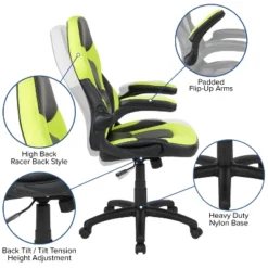 Flash Furniture Gaming Desk And Racing Chair Set With Cup Holder, Headphone Hook & 2 Wire Management Holes -Flash Furniture Sales Store GUEST ddf3f9a2 09b8 481b a131 406eebbd0728