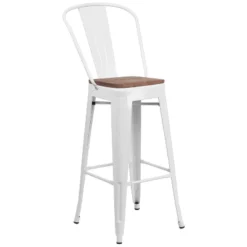 Flash Furniture 30" High Metal Barstool With Back And Wood Seat 26 Flash Furniture 30" High Metal Barstool With Back And Wood Seat -Flash Furniture Sales Store GUEST de46ef98 515e 4452 96cf 6ad19265d1f7
