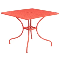 Flash Furniture Oia Commercial Grade 35.5" Square Indoor-Outdoor Steel Patio Table With Umbrella Hole -Flash Furniture Sales Store GUEST de62f847 24a8 4511 a784 ae1a1aed2f82