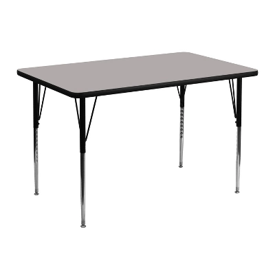 Flash Furniture 30''W X 48''L Rectangular HP Laminate Activity Table - Standard Height Adjustable Legs 2 Flash Furniture 30''W X 48''L Rectangular HP Laminate Activity Table - Standard Height Adjustable Legs - Image 2